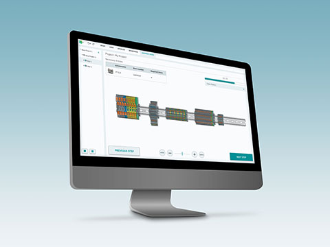 Worker assistance software for terminal strip assembly in control cabinet building