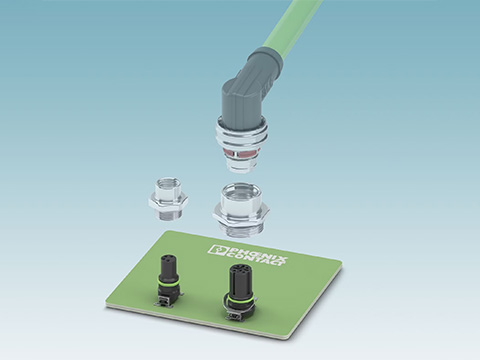 M8 and M12 device connectors for automated production processes