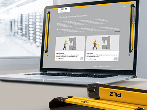 Safety Distance Calculator from Pilz - now also in accordance with EN ISO 13855:2024